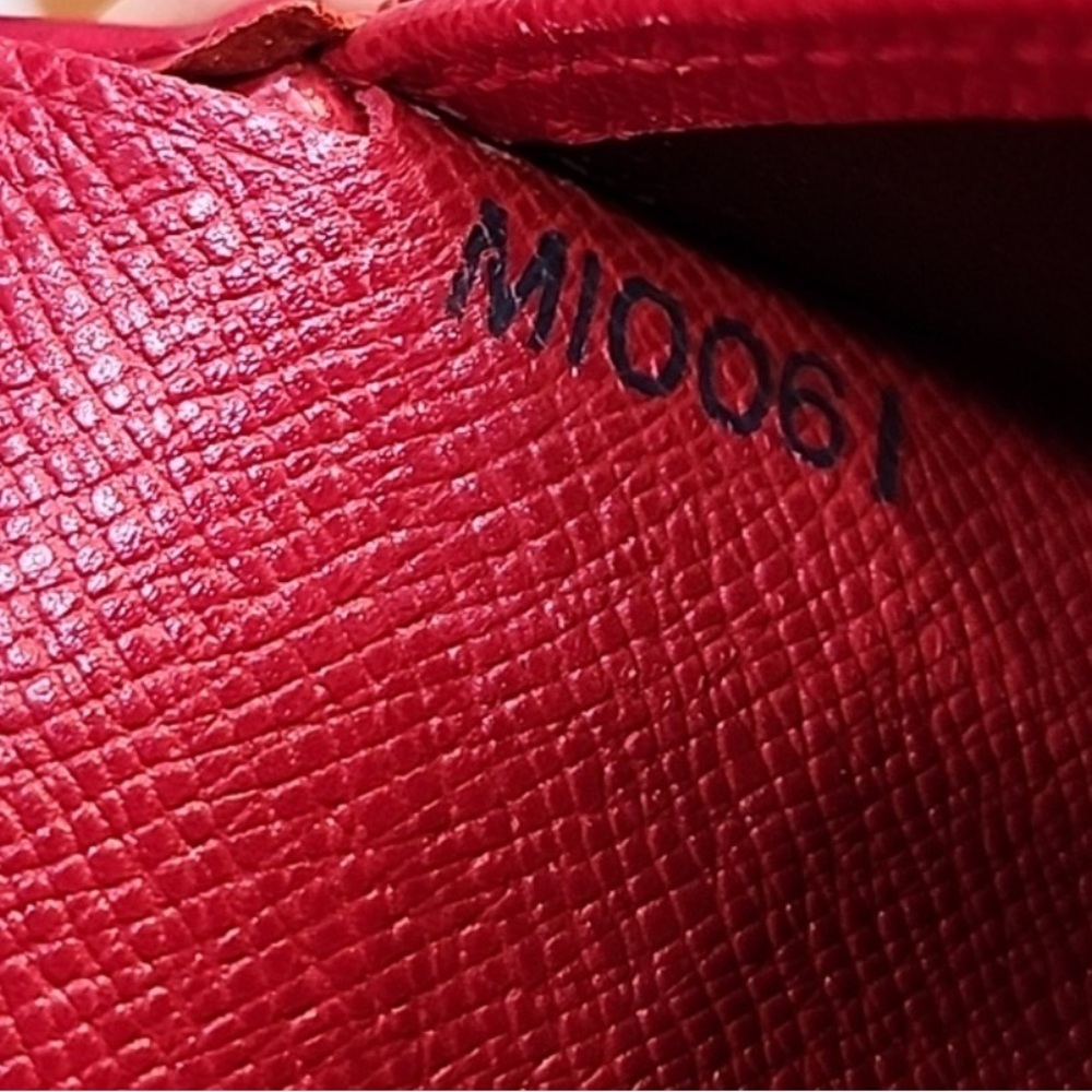 Louis Vuitton red epi leather compact wallet - Picture 6 of 7